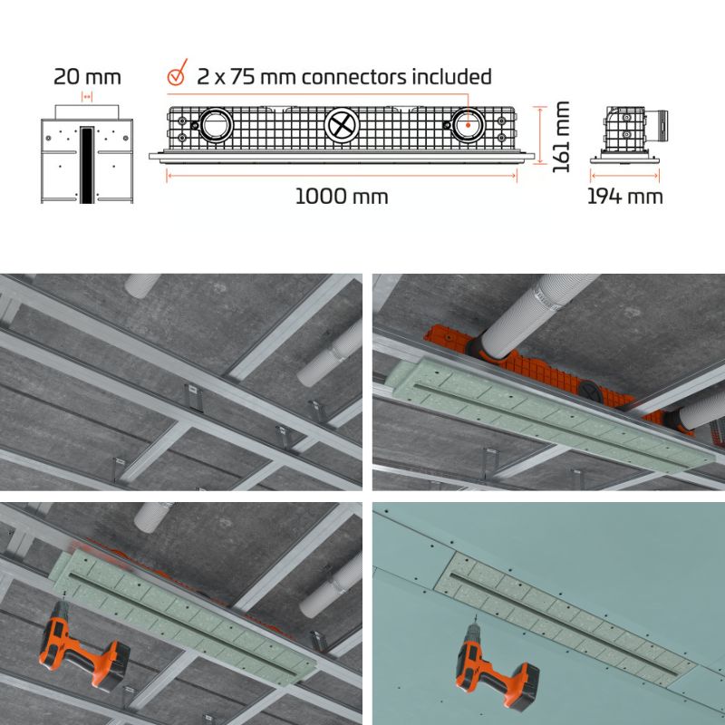 Legszelep Lineo Pro Single Profile Ergovent 1LPRO-D75-PRD